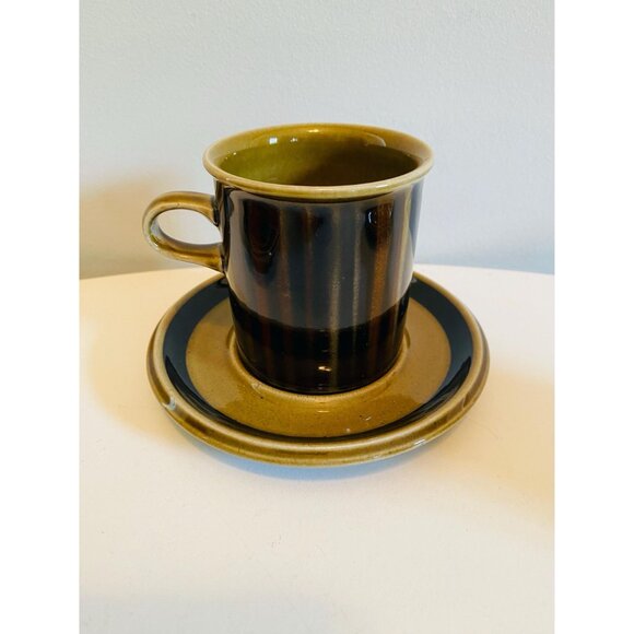 Arabia Finland Kosmos Espresso Cups and Saucers, Set of 4, Gunvor Olin-Grönqvist - Picture 4 of 6